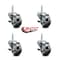 Service Caster 3 Inch Gray Polyurethane Wheel Swivel 34 Inch Threaded Stem Caster Set with Brake SCC SCC-TS20S314-PPUB-TLB-34212-4 - alternate 3